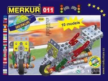 Merkur 011 Motocykl 222 dílů, 10 modelů - Merkur