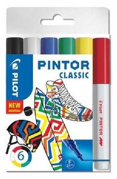 PILOT Pintor Fine Sada akrylových popisovačů 0,9-1,5mm - Classic 6 ks - neuveden