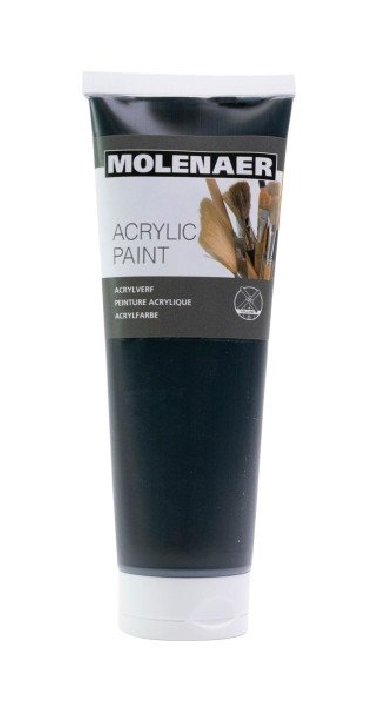 Molenaer akrylová barva 250 ml - černá - neuveden