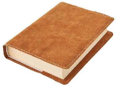 Kožený obal na knihu KLASIK XL 25,5 x 39,8 cm - kůže medová semiš - neuveden