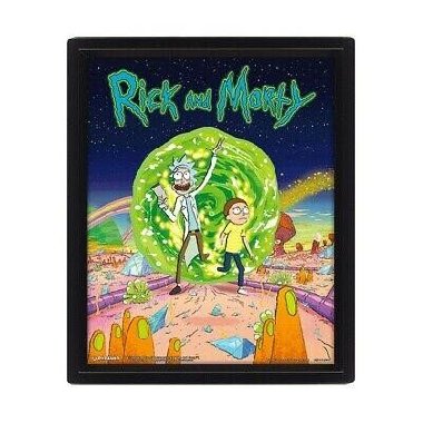 3D obraz Ricky a Morty - Portal - neuveden