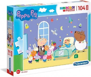 Clementoni Puzzle Supercolor Maxi - Peppa Pig, 104 dílků - neuveden