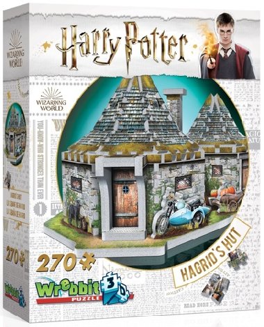 Harry Potter: Puzzle Wrebbit 3D - Hagridova chýše / 270 dílků - neuveden