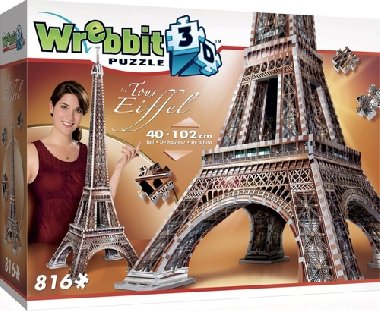 Puzzle Wrebbit 3D: Eiffelova věž / 816 dílků - neuveden