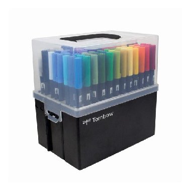 Tombow Oboustranné štětcové fixy ABT Dual Brush Pen v boxu 108 barev - neuveden