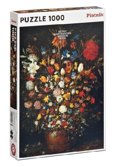 Piatnik Puzzle Brueghel - Květiny v dřevěné váze 1000 dílků - neuveden