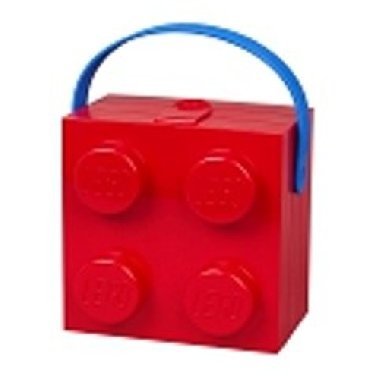 Svačinový box LEGO s rukojetí - červený - neuveden