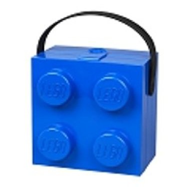 Svačinový box LEGO s rukojetí - modrý - neuveden