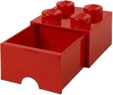 Úložný box LEGO s šuplíkem 4 - červený - neuveden