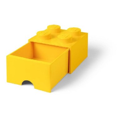 Úložný box LEGO s šuplíkem 4 - žlutý - neuveden