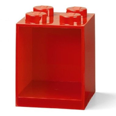 Police nástěnná LEGO Brick 4 - červená - neuveden