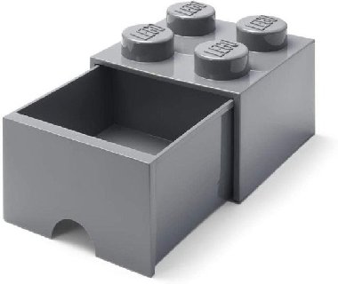 Úložný box LEGO s šuplíkem 4 - tmavě šedý - neuveden