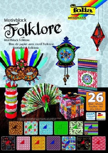 Folia Blok Designových papírů s motivem - Folklór 26 listů - neuveden