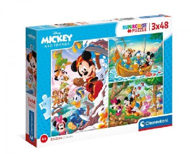 Clementoni Puzzle - Mickey a přátelé 3 x 48 dílků - neuveden