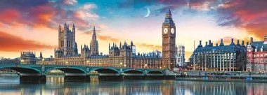 Panoramatické Puzzle: Big Ben a Westminsterský palác, Londýn 500 dílků - neuveden