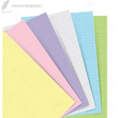Filofax papír čtverečkovaný A5 - pastelový - neuveden