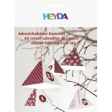 HEYDA Adventní kalendář krabičky - červený 24 ks - neuveden