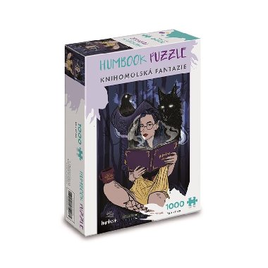 Humbook puzzle s knihomolkou Hedvikou 1000 dílků - Humbook
