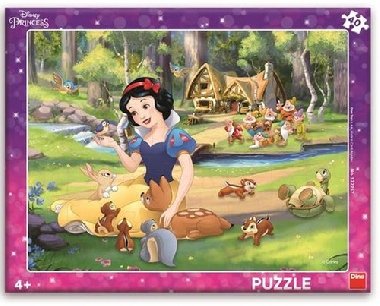 Puzzle deskové Sněhurka a zvířátka - Walt Disney