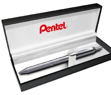 Pero gelové Pentel EnerGel BL407 - stříbrné 0,7mm v dárkové krabičce - neuveden