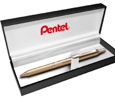 Pero gelové Pentel EnerGel BL407 - zlaté 0,7mm v dárkové krabičce - neuveden