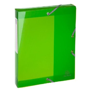 Exacompta Iderama PP Box na spisy s gumičkou A4 40 mm - transparentní zelený - neuveden