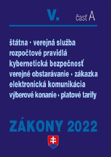 Zákony V-A/2022 - verejná správa