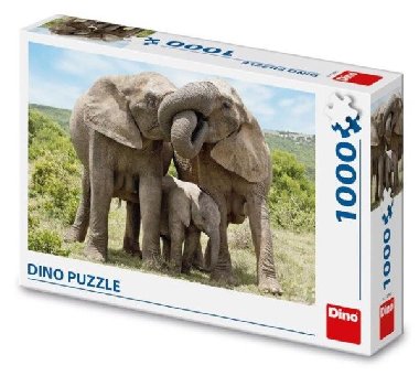 Puzzle Sloní rodina 1000 dílků - neuveden