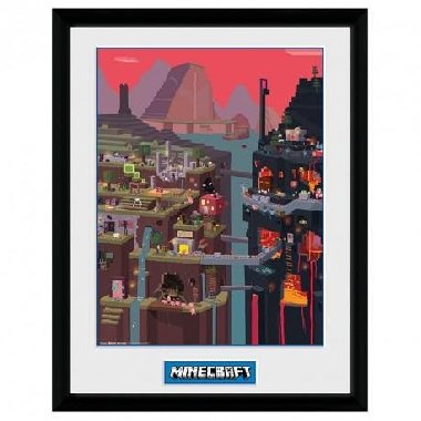 Minecraft Zarámovaný plakát - Svět - neuveden