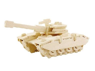 Dřevěné 3D puzzle - Tank - neuveden