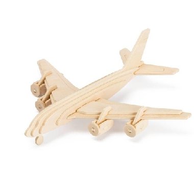 Dřevěné 3D puzzle - Civilní letadlo - neuveden