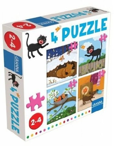 4 puzzle kočka