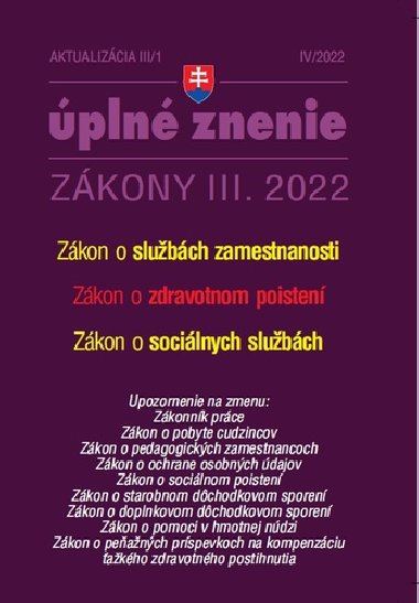 Aktualizácia III/1 2022 - Služby zamestnanosti, Zdravotné poistenie