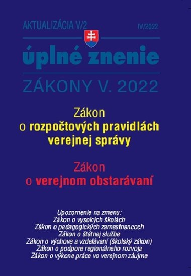 Aktualizácia V/2 2022 - štátna služba, informačné technológie verejnej správy