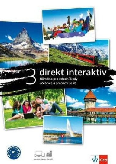 Direkt interaktiv 3 (B1) Němčina pro střední školy - balíček - učebnice a pracovní sešit + žákovský kód - Klett