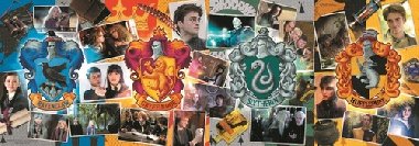 Panoramatické puzzle Harry Potter: Čtyři bradavické koleje 1000 dílků