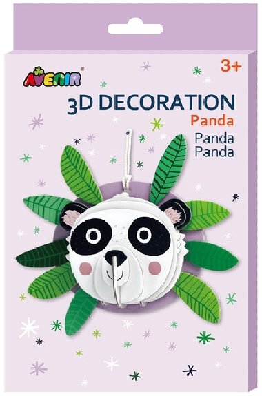 3D dekorace na zeď Panda - Avenir