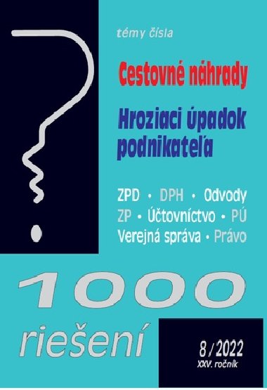 1000 riešení 8/2022 - Zvýšenie cestovných náhrad