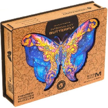 Unidragon dřevěné puzzle - Motýl velikost M - neuveden