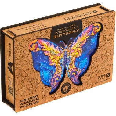 Unidragon dřevěné puzzle - Motýl velikost S - neuveden