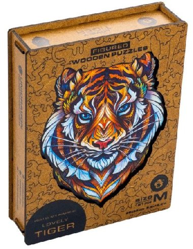 Unidragon dřevěné puzzle - Tygr velikost M - neuveden