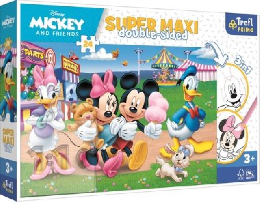 Oboustranné puzzle Mickey Mouse: Na pouti SUPER MAXI