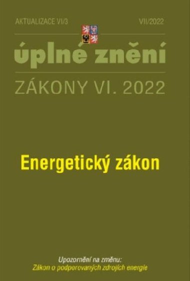 Aktualizace VI/3 - Energetický zákon