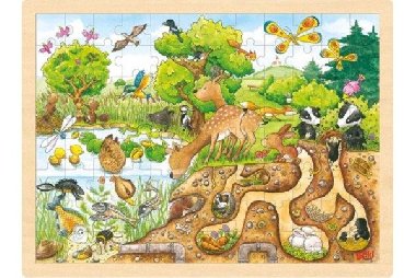 Dřevěné puzzle Zkoumání přírody 96 dílků