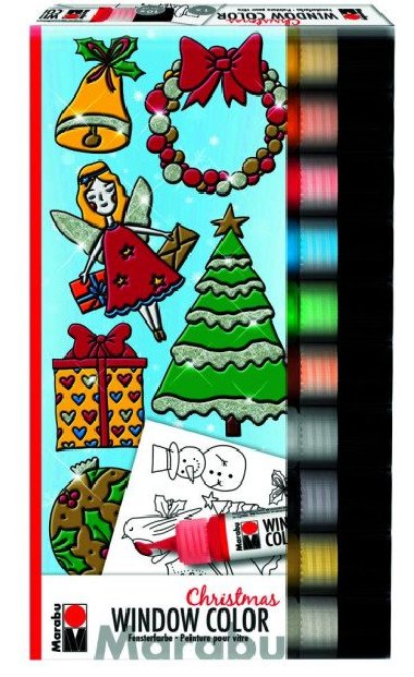Marabu Sada slupovacích barev KiDS Christmas Window Color 10 x 25 ml - neuveden