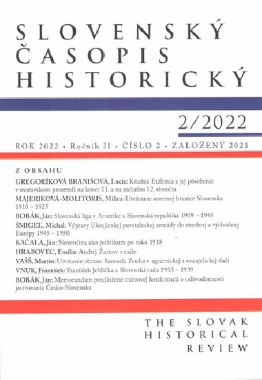 Slovenský časopis historický 2/2022