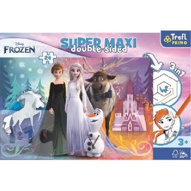 Oboustranné puzzle Ledové království SUPER MAXI 24 dílků