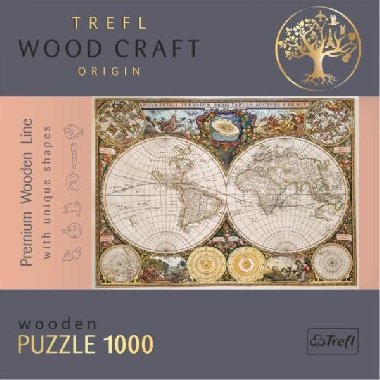 Puzzle Antická mapa světa 1000 dílků