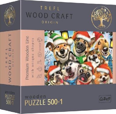 Wood Craft Origin puzzle Vánoční psi