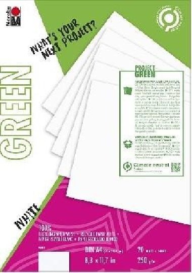 Marabu Green Sada papírů A4 White recykl - neuveden